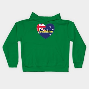 Frankston VIC Australia Australian Flag Heart Kids Hoodie